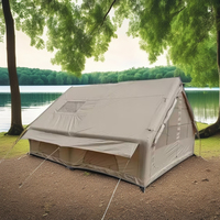 Tente Gonflable Camouflage Quatre Saisons Grande Taille pour Adultes, 12 Mètres Carrés, Portable, Ouverture Automatique Rapide, Imperméable en Oxford