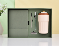 Ensemble cadeau de carnet en twill élégant personnalisé, logo personnalisé, cadeau d'entreprise, journal A5, kit de 5 pièces, tasse à café, clé USB portable