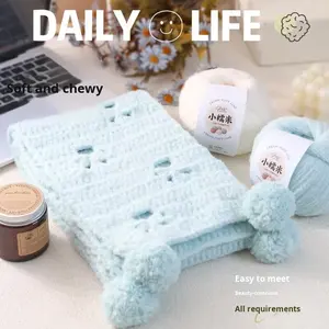 Little Glutinous Rice Hand gestrickter Cardigan Sweater Schal und Hut mit <span class=keywords><strong>Cat</strong></span> Footprint Crochet aus hochwertigem Faden - Product Image 4