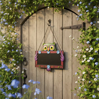 Metal Owl Hand-paint Message Board
