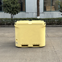 Conteneurs en plastique robustes de 800 L pour la pêche et l'industrie, avec une longue durée de conservation de la glace, bacs isothermes pour le transport de poisson, boîte à glace.