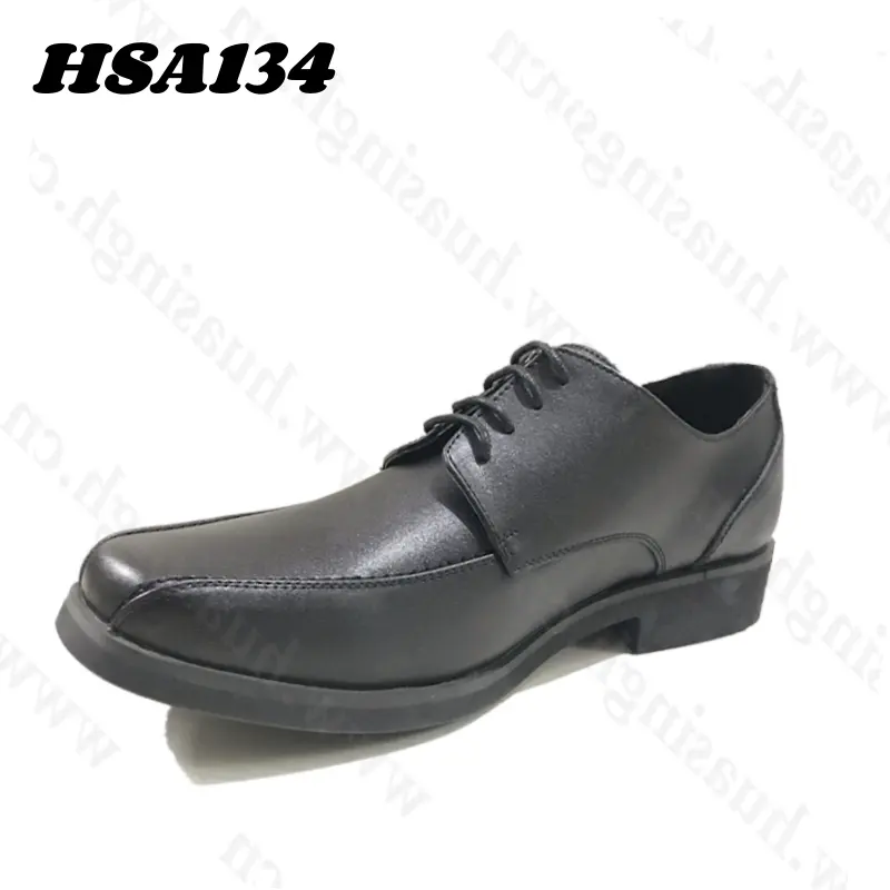 CMH Fashion Square Toe Full Leather Black Men Dress Shoes Rubber Sole Casual Derby Shoes For Chile Market HSA134