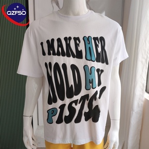 เสื้อยืดสีขาววินเทจใส่ซักได้เองลายกราฟิกโอเวอร์ไซส์ผ้าฝ้าย100% บ็อกซี่ Y2K ครอปสตรีทแวร์ซักกรด - Product Image 1