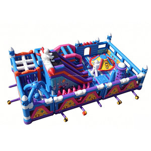 Parcours d'obstacles gonflable spatial Lilytoys avec toboggan, château gonflable en PVC certifié CE pour enfants - Product Image 4