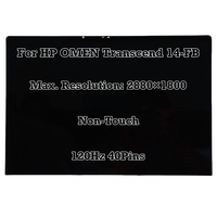 Layar 14" untuk HP OMEN 14-FB Transcend 14-FB0013DX 2880x1800 120Hz OLED Pengganti Layar Tampilan Dalam Non Sentuh