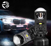 Accessoires de voiture RR, lentille de projecteur de phare, ampoule LED H4 Bi pour Mini H4, projecteur LED 6000k