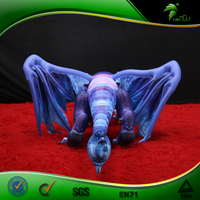 Dragon volant bleu gonflable fait sur commande de Hongyi pour les créatures mythiques d'amusement