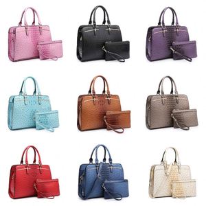Conjunto de Bolso de Hombro y Cartera de Lujo para Mujer, Personalizado, con Asa Superior, 2 Piezas, Gran Capacidad, 3 Compartimentos, Hecho a Mano, Bolsos de Lujo - Product Image 4