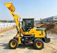 Mini-chargeuse sur pneus 1,5 tonne de charge nominale, godet de 0,75 m³, moteur Weichai, petite chargeuse frontale pour la construction, l'agriculture et l'aménagement paysager