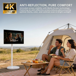 Rechargeable Android LED Touch Screen Full HD 40-75Hz Smart Interactive <strong>Portable</strong> <strong>TV</strong> White Cabinet Wheels Led &amp; Lcd <strong>Tvs</strong> - Product Image 5