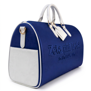 กระเป๋าเดินทางดีไซน์ใหม่ Delta Sigma Theta 1913 สีแดงดำ หนัง PU ลายนูน พร้อมซิปปิด หรูหรา สำหรับเดินทางช่วงสุดสัปดาห์ กันน้ำ - Product Image 1