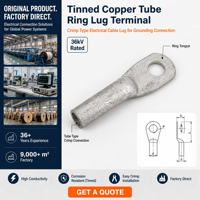 Cosse de câble en aluminium, connecteur à sertir annulaire haute tension IEC 61284 pour la terminaison des câbles de distribution électrique