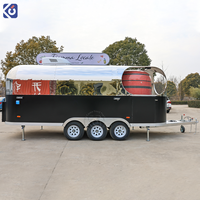 Remorque alimentaire mobile CAMPTRL, cuisine entièrement équipée en acier inoxydable, chariot alimentaire à quatre roues, remorque de restauration, camion alimentaire