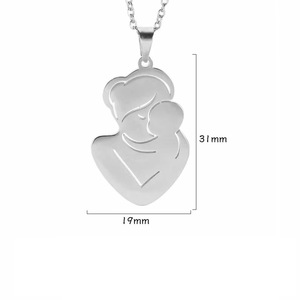 Collana con Ciondolo MECYLIFE in Acciaio Inox, Mamma che Tiene il Bambino, Regalo per la Festa della Mamma, Gioielli per Donne, Ragazze, Bambini e Neonati - Product Image 2