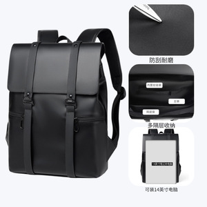 Sac à dos pour ordinateur portable à faible MOQ pour étudiants, en cuir PU imperméable, idéal pour les voyages d'affaires, le sport, les femmes et les hommes - Product Image 5