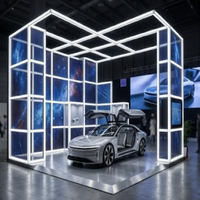 Système de profilés en aluminium LED sur mesure pour stand d'exposition en tissu SEG rétroéclairé de qualité supérieure pour la SEMA Show