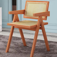 Chaise de salle à manger en cuir de style scandinave moderne - Fauteuil écologique imperméable avec dossier, multi-usages pour bureau, balcon, loisirs
