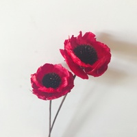 Bunga Poppy Sola Buatan Tangan Grosir dari Cina, Warna Putih Merah Kuning, Bunga Poppy Kering untuk Dekorasi Pernikahan dan Rumah