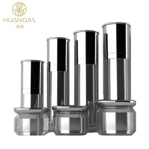 Logo personnalisé emballage cosmétique haut de gamme contenant soins de la peau or et argent luxe miroir acrylique champignon cosmétique bouteille pot