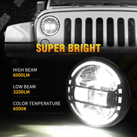 Faro LED LOYO DOT King Kong de 60w, Sistema de Iluminación Automotriz, Faro Redondo de 7 Pulgadas para Camioneta, Jeep Wrangler, Automóvil, Faro Delantero Blanco