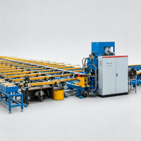 Cama de enfriamiento de extrusión de aluminio 600T 38KW 380V, mesa de desplazamiento PLC, línea de transporte con extractor de estiramiento