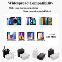 Cargador USB de 15W Puerto tipo C Enchufe de EE. UU. Cargador de pared para humidificador Fast 5v3a US/EU Power Bank 15W Max