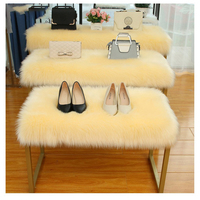 Tapis de présentation en peluche antidérapant, tapis de sol moelleux en fausse fourrure de mouton rose, tapis de salon bleu