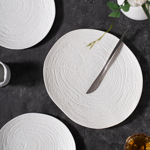 Jinbaichuan Chất lượng cao không thường xuyên sứ tấm bộ đồ ăn gốm trắng Bộ đồ ăn cho khách sạn tiệc cưới - Product Image 4