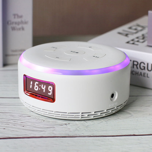 Mini horloge de bureau LED multifonctionnelle rechargeable avec veilleuse 7 couleurs, haut-parleur, 3 alarmes musicales, fonction snooze, affichage température et date, pour maison et voiture - Product Image 1