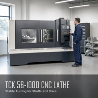Tour CNC à banc incliné robuste TCK56, broche 11 kW, mandrin 10 pouces, haute rigidité pour le tournage de l'acier et de l'acier inoxydable