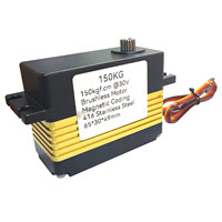 Servo Digital Sin Escobillas de 150 kg, 25T, 9.95 mm, 2us, Banda Muerta, Aluminio 7075, IP56, para Modelos a Escala Extrema