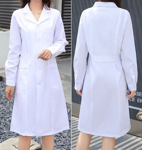 Blouse de laboratoire unisexe XL blanche épaisse, vêtements de médecin pour hôpital, salon de beauté, usine alimentaire, uniformes de laboratoire tissés OEM - Product Image 2