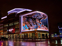 Écran LED mural publicitaire extérieur haute luminosité 4500cd, étanche IP65