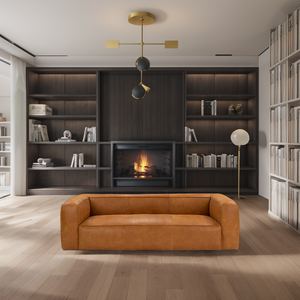 Sofá Moderno en Forma <span class=keywords><strong>de</strong></span> I Tapizado, Suave y Cómodo, Sofá <span class=keywords><strong>de</strong></span> Cuero <span class=keywords><strong>de</strong></span> 3 Plazas, Entrega Rápida para Sala <span class=keywords><strong>de</strong></span> Estar, Chaise Longue - Product Image 2