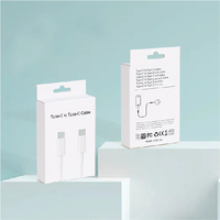 Caja de Embalaje Personalizada para Cables de Carga y Datos, Diseño Moderno y Lujoso, Laminación Mate, Relieve, Forro de Esponja, Carpetas para Accesorios
