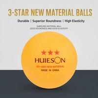 Pelotas de Tenis de Mesa HUIESON 3 Estrellas, 50/100 Unidades, ABS 40+, Material Nuevo, Duraderas, para Entrenamiento Diario
