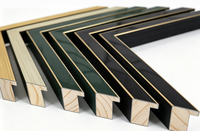 Moulure en bois de pin massif multicolore, bande plate de 80 mm de large pour décoration murale de galerie de peinture à l'huile
