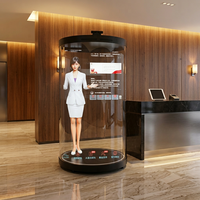 Utech UT-75CST2 Écran publicitaire numérique holographique transparent 3D de 75 pouces 4K avec luminosité de 1 000 000:1 (1000 cd/m²) et intelligence artificielle