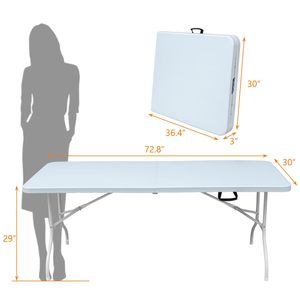 Hot Sale Indoor Outdoor Rectangular Catering Banquet Picnic <b>White</b> HDPE Plastic Folding Outdoor <b>Table</b> 4FT 120cm - Product Image 2