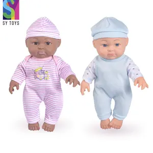 SY非洲重生乙烯基黑色可爱娃娃时尚模特12英寸软橡胶材料娃娃硅胶脂肪娃娃男孩玩具