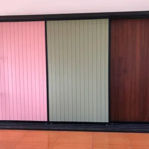 Painel de revestimento de parede decorativo de bambu canelado para uso doméstico, prevenção de incêndio ao ar livre