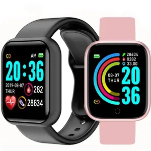 Factory Y68 Smart Watch Blood Pressure Monitor Women Men Kids Smart Clock D20 Waterproof Sport Smartwatch Watch for Android IOS