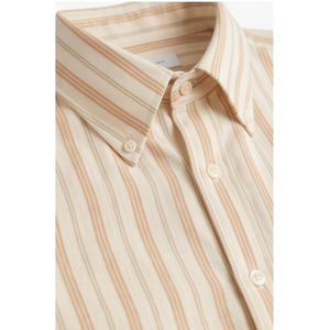 Camisa de Vestir a Rayas para Hombre, Manga Larga, Popelina de Algodón, Estilo Casual Elegante, Antiarrugas, 140g, Impresión Serigráfica - Product Image 6