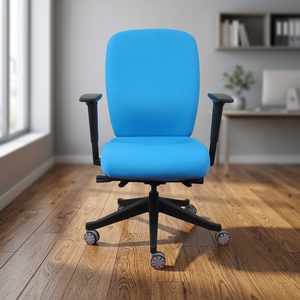 Chaise de bureau ergonomique pivotante en PU et maille avec mécanisme d'inclinaison, accoudoirs réglables en hauteur, pour usage commercial et directionnel - Product Image 3