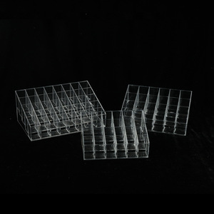 Transparent 36 And 40 Compartment Cosmetic Rack Lipstick Holder Storage <b>Box</b> For <b>Makeup</b> Organizers With No Lid PP Material - Product Image 1
