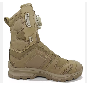 TSB1 ESDY Long High Cut Training Boots with Fast Lock Steel Wire <b>Shoelaces</b> Stock Wholesales <b>Black</b> Green Brown CP FG Camo - Product Image 2