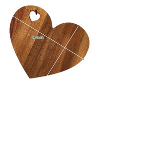 Heart Shape Bamboo <b>Cheese</b> Board <b>Set</b> With <b>Knife</b> For Party Serving - Product Image 5