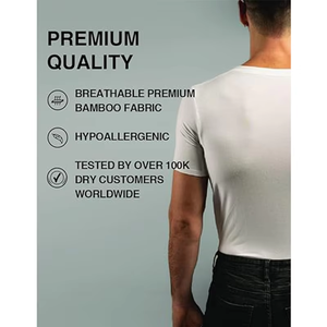 T-SHIRT pour homme à <span class=keywords><strong>col</strong></span> en <span class=keywords><strong>V</strong></span> <span class=keywords><strong>profond</strong></span>, haute performance, plus absorbant, confort durable, tissu micromodal, anti-transpiration, grande taille - Product Image 5