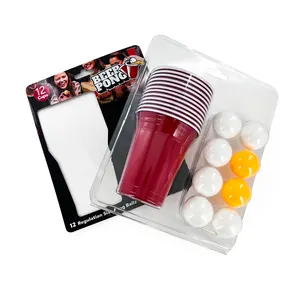 wholesale custom Vasos De Plastico american 16 oz red disposable party beerpong game 12set drinking hard pp plastic cups