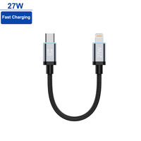 Câble court tressé magnétique 20 cm 240W PD3.1 Type-C avec puce E-Marker pour charge rapide et transfert de données pour téléphone, tablette, ordinateur portable